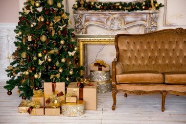 Altın renkli Noel iç