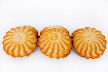 bir çiçek şeklinde kurabiye izole