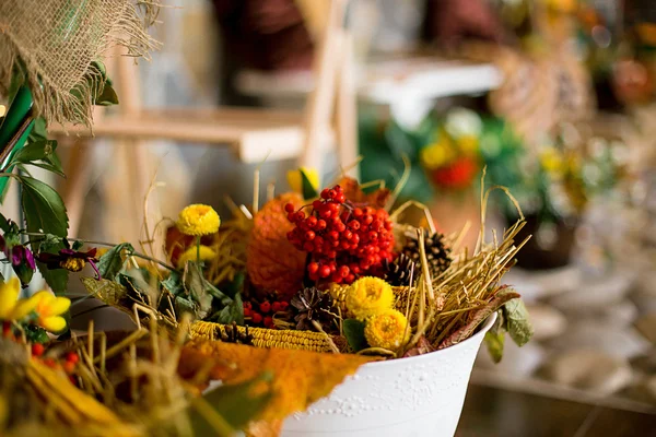 Herbstliche Dekoration der Inneneinrichtung — Stockfoto