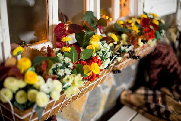 Autumn decoration of an interior — Stock Photo, Image