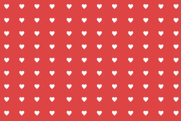 White hearts on a red background — Stock Photo, Image