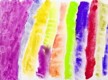 renkli şeritler su renk