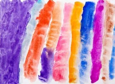 renkli şeritler su renk