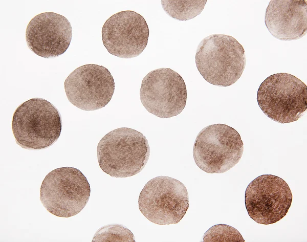 Brown circles watercolor — Stock Photo, Image