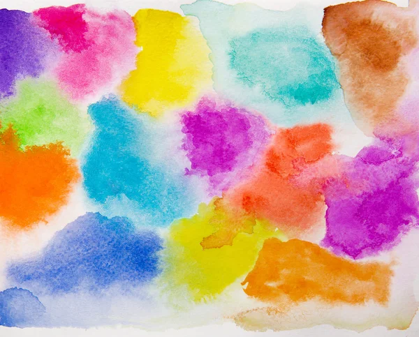 Manchas coloridas cor da água — Fotografia de Stock