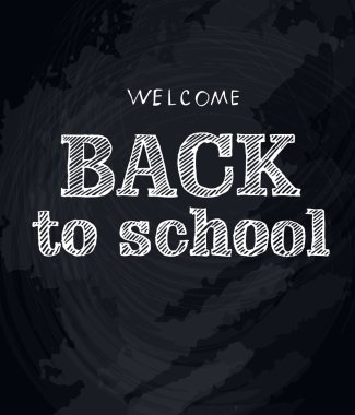 Okul arka plan tekrar hoş geldiniz. Şablon vektör.