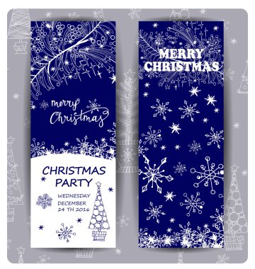 Noel partisi davetiyesi. Noel el ilanı veya poster tasarım tatil. Şablon vektör.