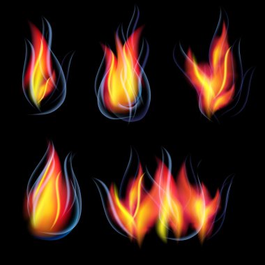 Fire collection - Illustration clipart