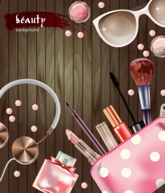 Kozmetik ve moda arka plan