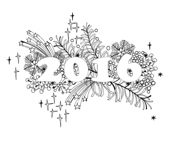 Año Nuevo 2016 fondo de celebración . — Archivo Imágenes Vectoriales