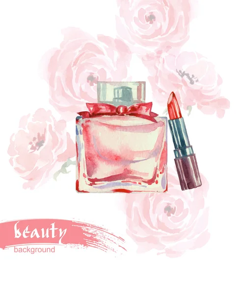 Hermosa botella de perfume . — Archivo Imágenes Vectoriales