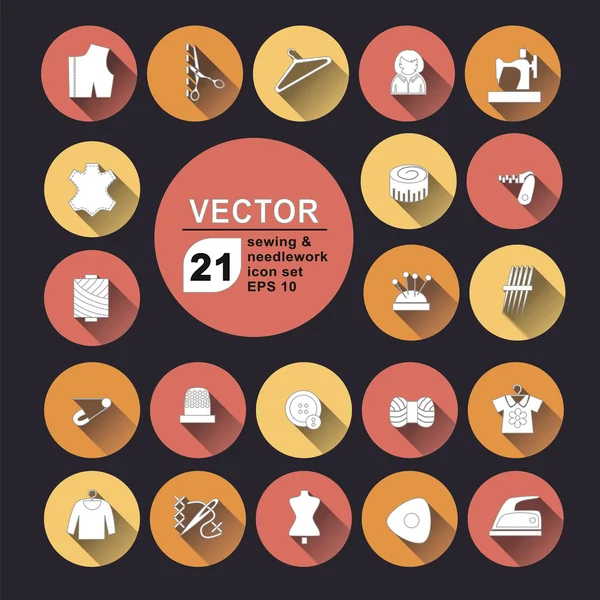 Sewing icon set color Royalty Free Stock Vectors