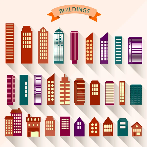 Set of buildings — Stock Vector