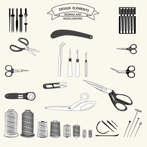 Sewing and needlework Royalty Free Stock Vectors