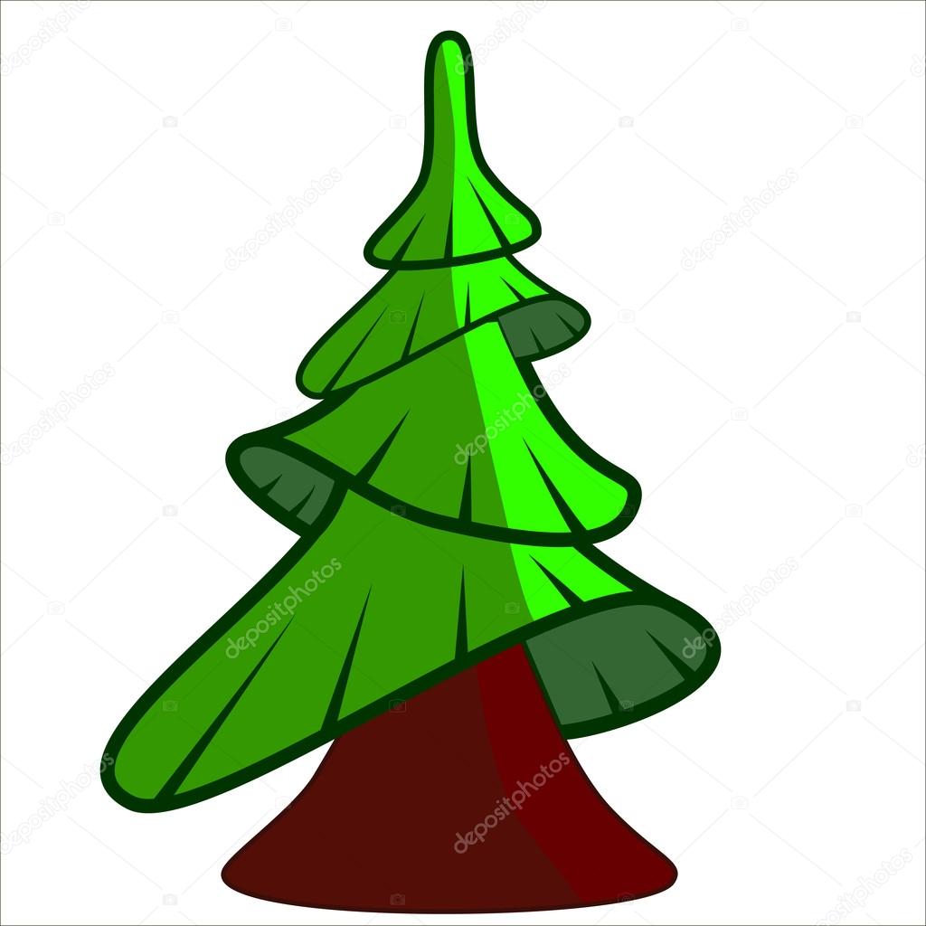 Vector isolated illustration, cute cartoon of pine toy