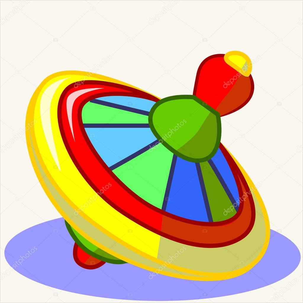 Fun toy. Cartoon vector Illustration of cute whirligig