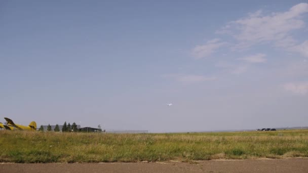 Aerodrome near the city of Chisinau in the Republic of Moldova. — Stock Video