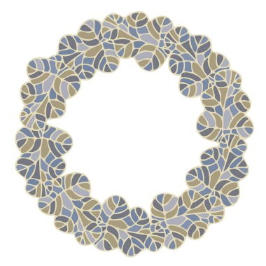 Vektör süsleme sonbaharı izole edilmiş çiçek vignette botanik tasarımı. Yaprakların renkleri pastel.