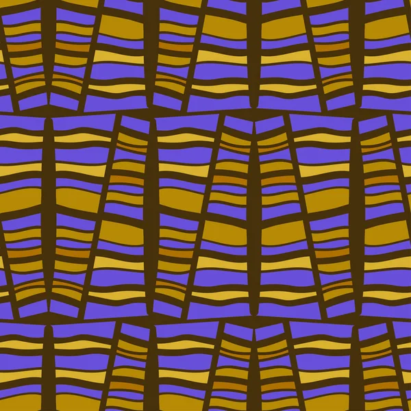 Pola latar belakang vektor abstrak tak berjahit dari garis pendek bergelombang pada warna ungu - Stok Vektor