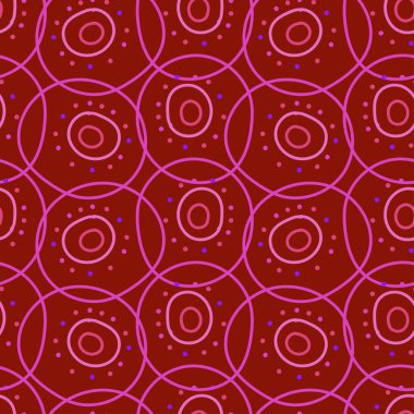 Kırmızı tonlarda noktasız polka deseni. Noktalı pastel dairelerin çizimi