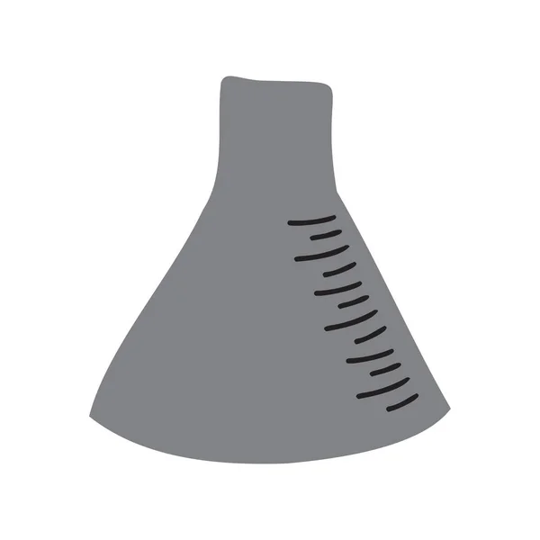 Geïsoleerde vector zwart-wit grijs illustratie ontwerp van het meten van glas — Stockvector