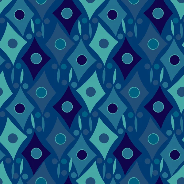 Zökkenőmentes minta absztrakt geometriai háromszög alakú kék tónusú — Stock Vector