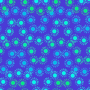 Renksiz vektör desenli soyut çizgili güneşin mavi üzerine pastel renkli dizaynı