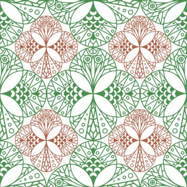 Süslü, soyut geometrik üçgen şekilli kusursuz desen