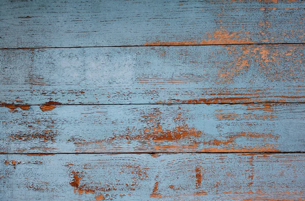Fundo de madeira natural com descascamento tinta azul — Fotografia de Stock