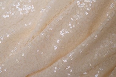 Parlak pullu hafif kumaş.