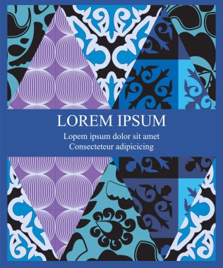 broşür, kart, kapak, yama ile kitap için hisse senedi vektör şablon