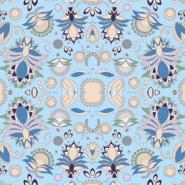 hisse senedi vektör sorunsuz doodle çiçek desenli. Orient. soyut b