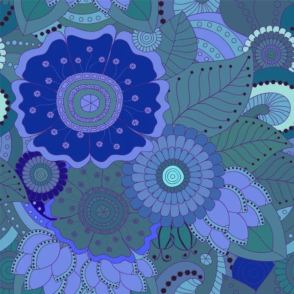 hisse senedi vektör sorunsuz doodle çiçek desenli. Orient. soyut b