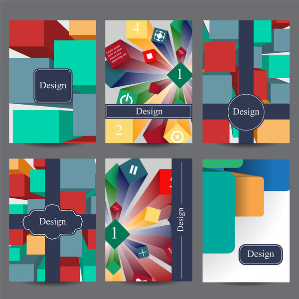 векторный набор шаблонов оформления листовки, карточки, плаката. bac
