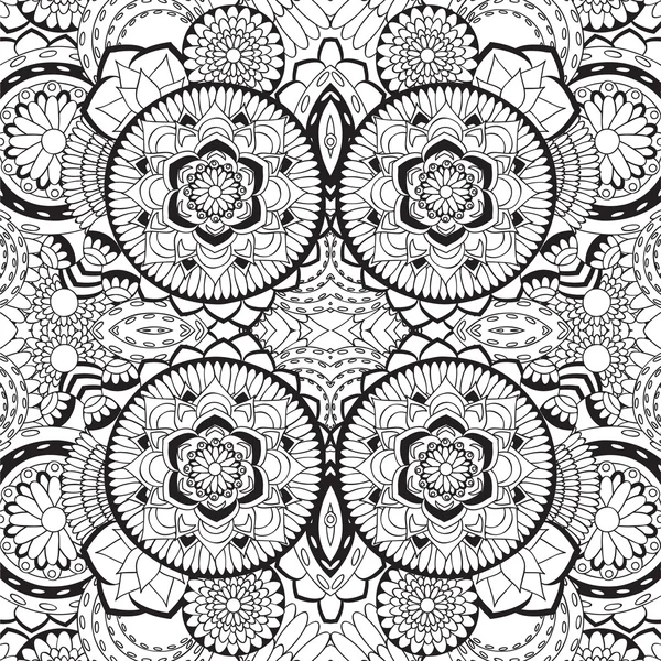 Voorraad vector naadloze doodle bloemmotief. Orient. abstracte b — Stockvector