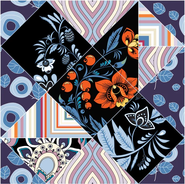 Διάνυσμα απόθεμα floral άνευ ραφής doodle μοτίβο. διακοσμητικό στοιχείο — Διανυσματικό Αρχείο