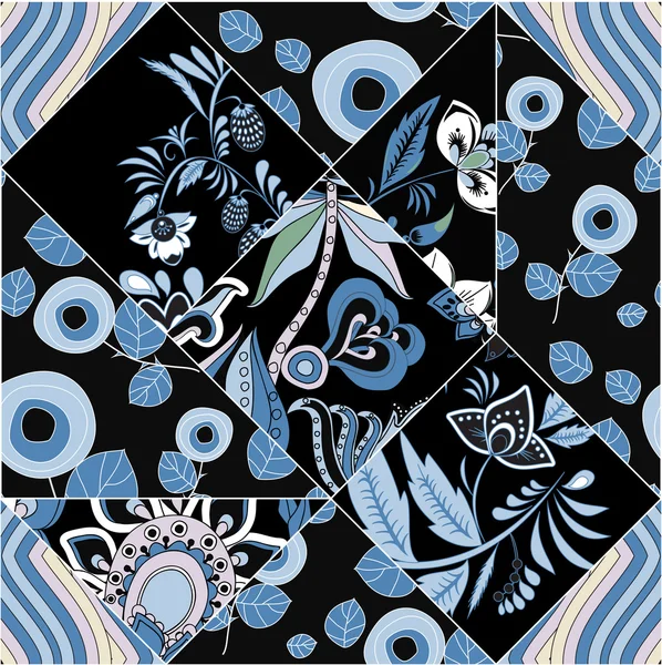 Διάνυσμα απόθεμα floral άνευ ραφής doodle μοτίβο. διακοσμητικό στοιχείο — Διανυσματικό Αρχείο