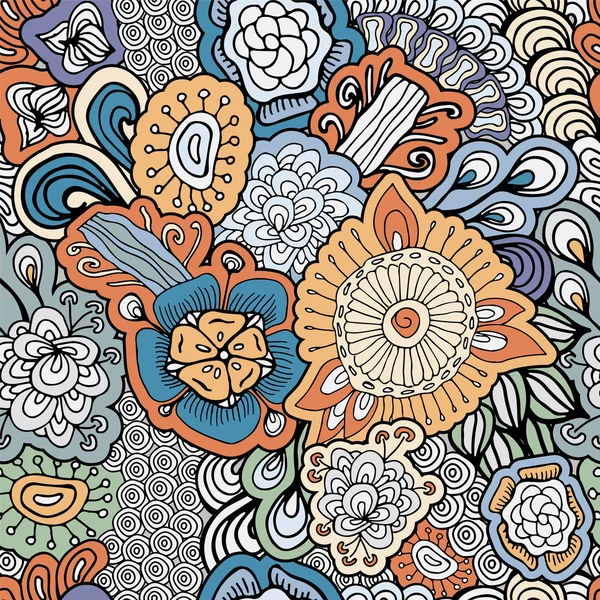 Voorraad vector floral naadloze doodle patroon. decoratief element. — Stockvector
