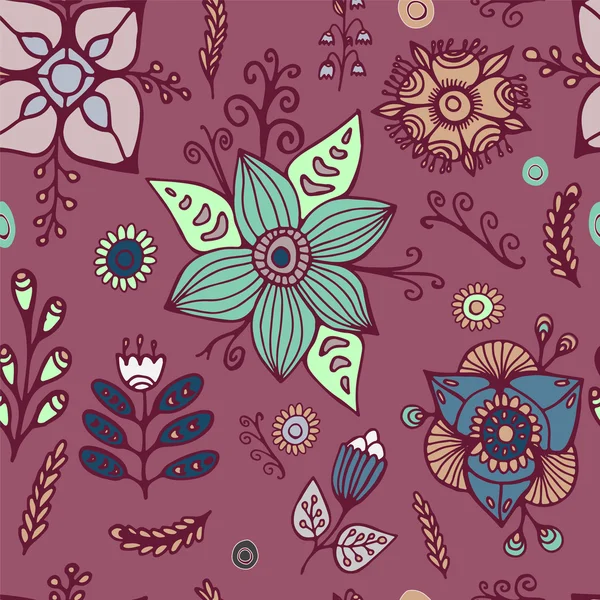 Voorraad vector floral naadloze doodle patroon. decoratief element. — Stockvector