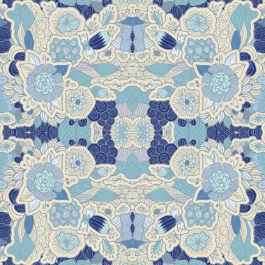 hisse senedi vektör soyut seamless modeli. çiçek süsleme şark