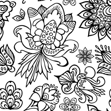 hisse senedi vektör soyut seamless modeli. çiçek süsleme şark