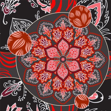 çiçek ornament.arabic veya o soyut sorunsuz patcwork taşıyla