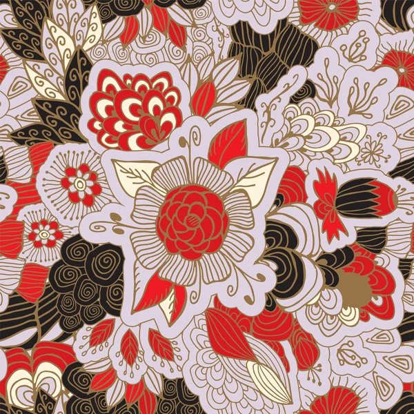 Voorraad vector abstracte naadloze patroon. oriënteren floral sieraad — Stockvector