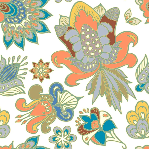 Voorraad vector abstracte naadloze patroon. oriënteren floral sieraad — Stockvector