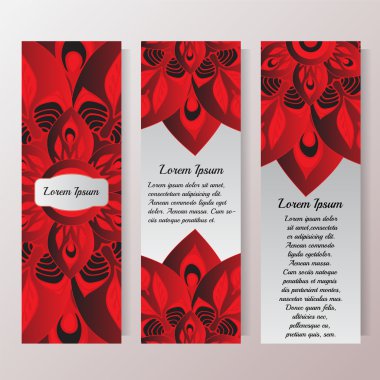 Çiçek mandala ile Stok vektör şablonu, ca oryantal tasarım