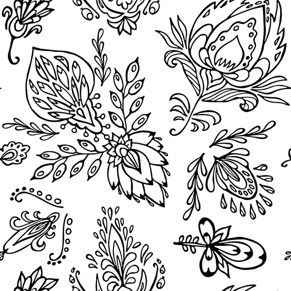 Stock vector abstract seamless  pattern. orient floral ornament — Stock Vector
