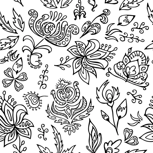 Patrón floral sin costura vector de stock para imprimir en papel, fabr — Vector de stock