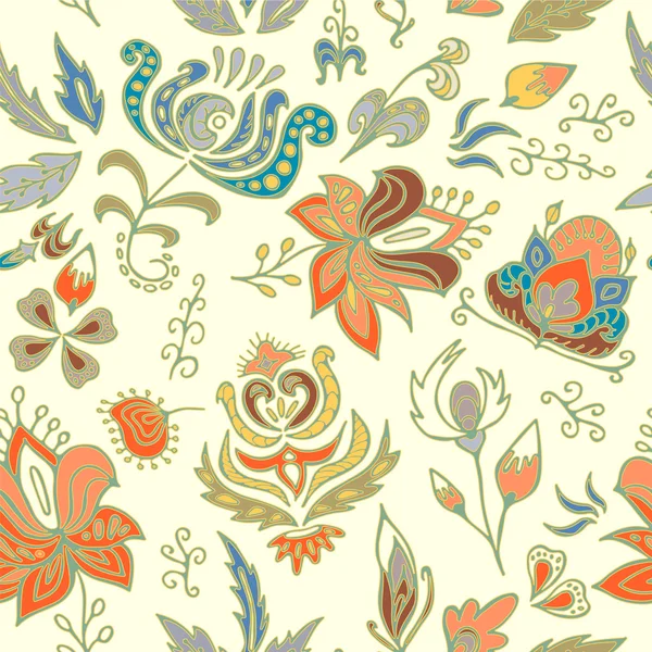 Бесшовный цветочный узор для печати на бумаге, Fabr — стоковый вектор