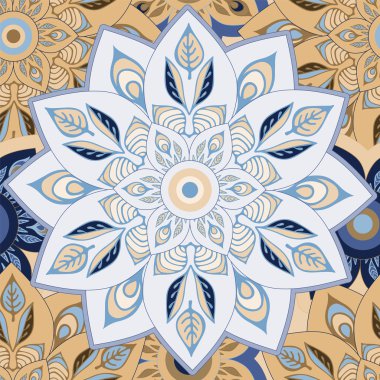 kağıt üzerine baskı için stok vektör dikişsiz mandla desen, fabr