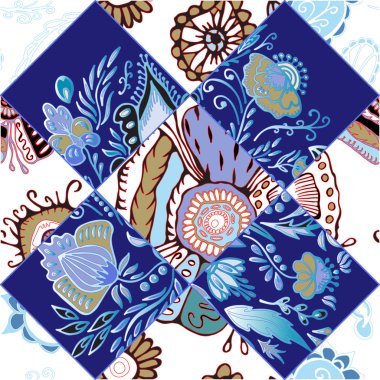 çiçek ornament.arabic veya o soyut sorunsuz patcwork taşıyla